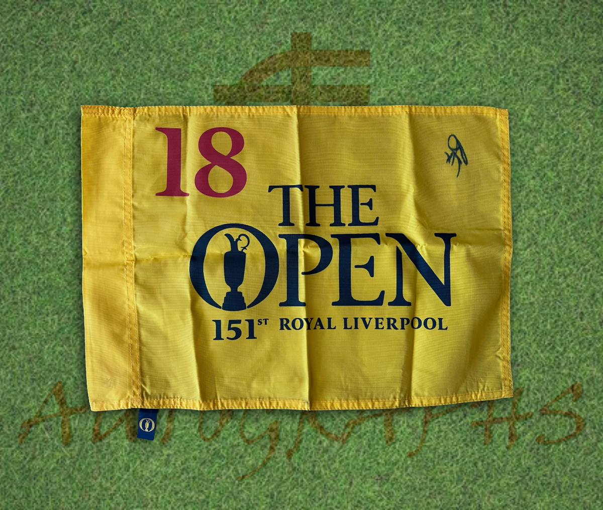 Ryan Fox Signed The Open Golf Dated Pin Flag