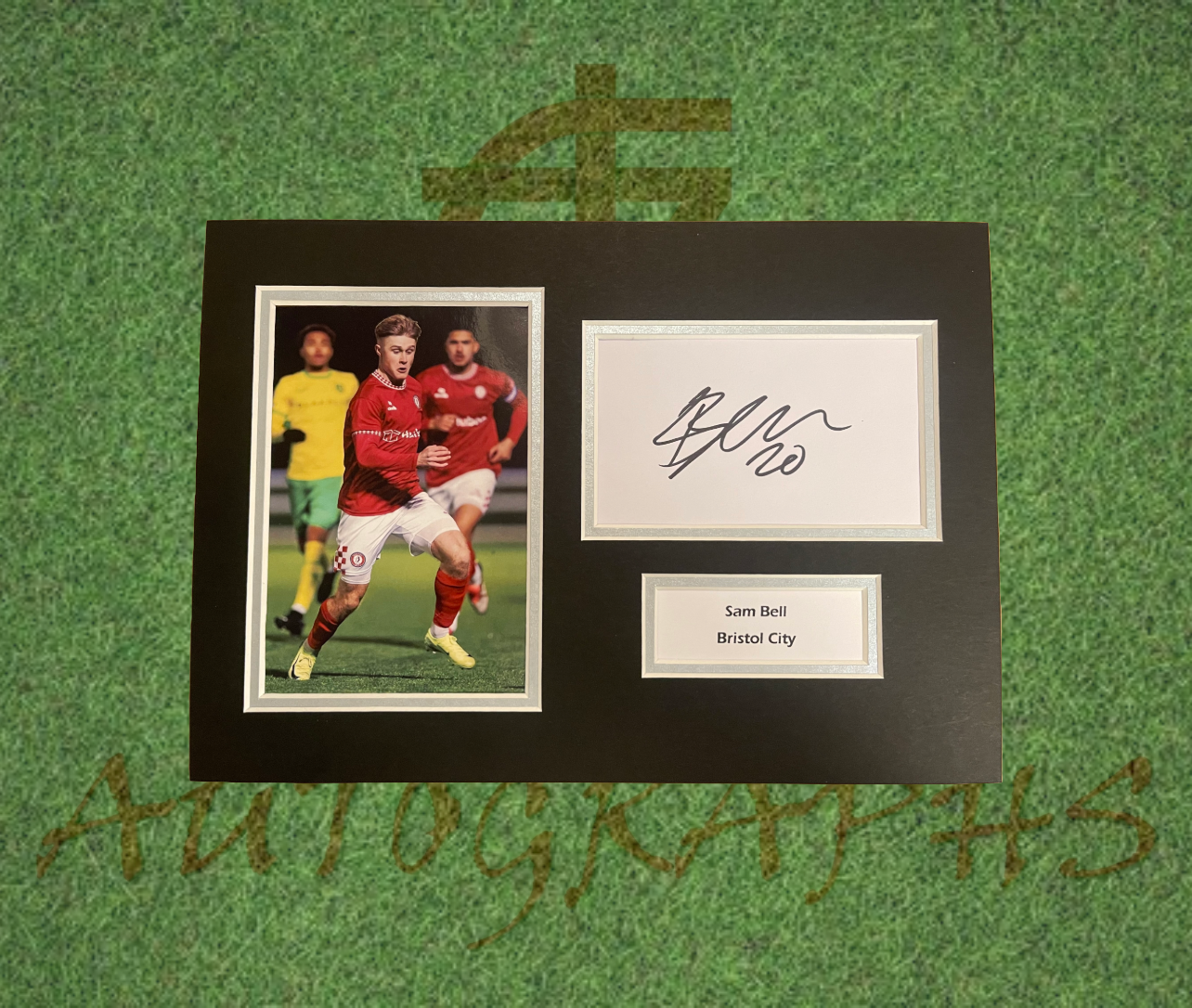 Sam Bell Bristol City Signed Presentation Mount Display-Signed Presentation Display-ZCL Autographs-ZCL Autographs