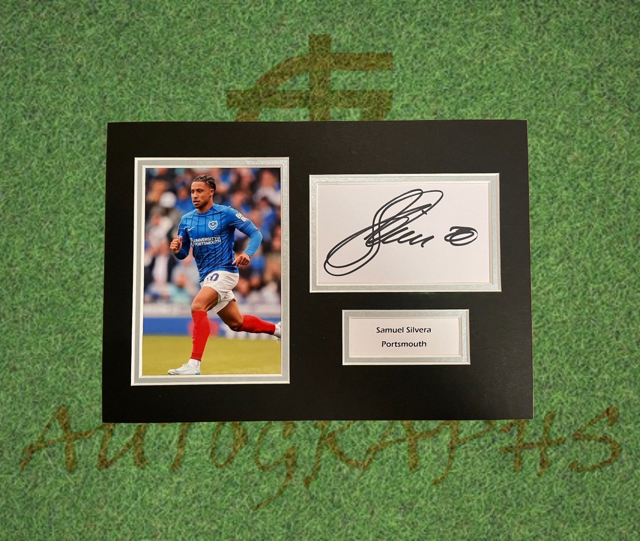 Samuel Silvera Portsmouth Football Club Signed Presentation Mount Display-Signed Presentation Display-ZCL Autographs-ZCL Autographs