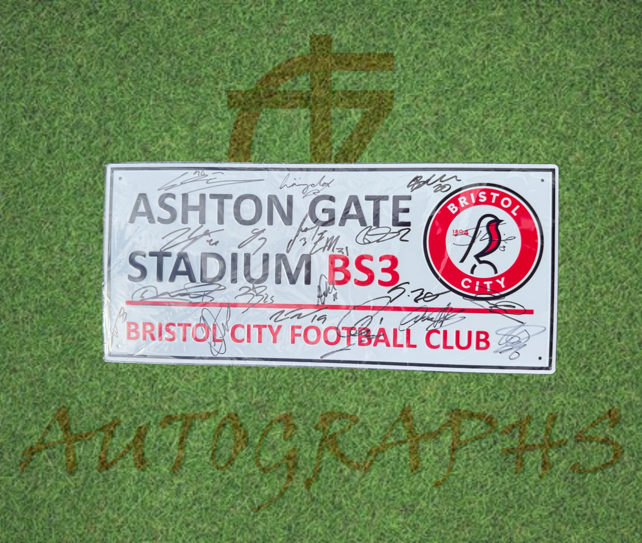 Signed Bristol City 2024/25 Squad Signed Street Sign-Signed Street Sign-ZCL Autographs-ZCL Autographs