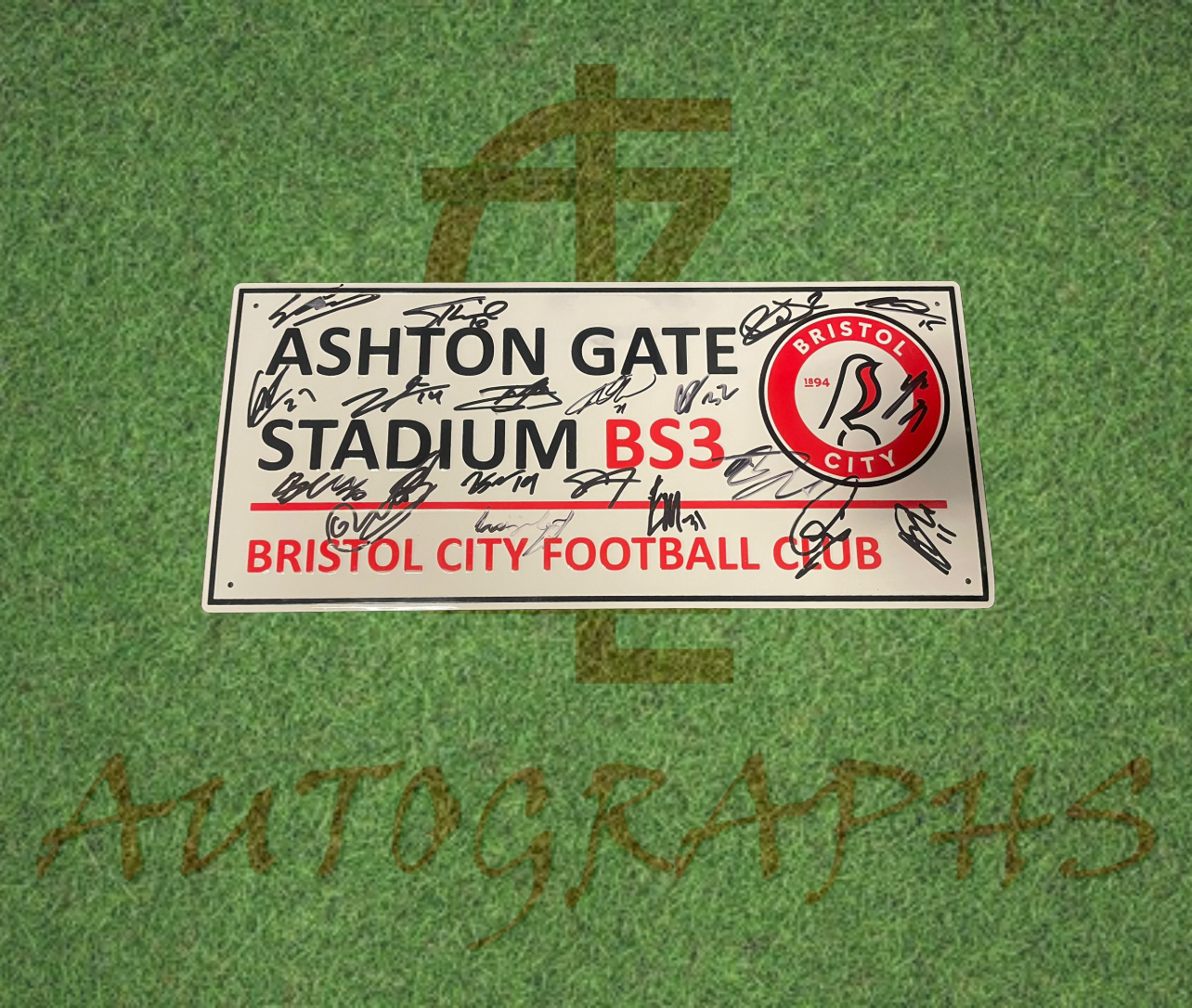 Signed Bristol City 2024/25 Squad Signed Street Sign-Signed Street Sign-ZCL Autographs-ZCL Autographs