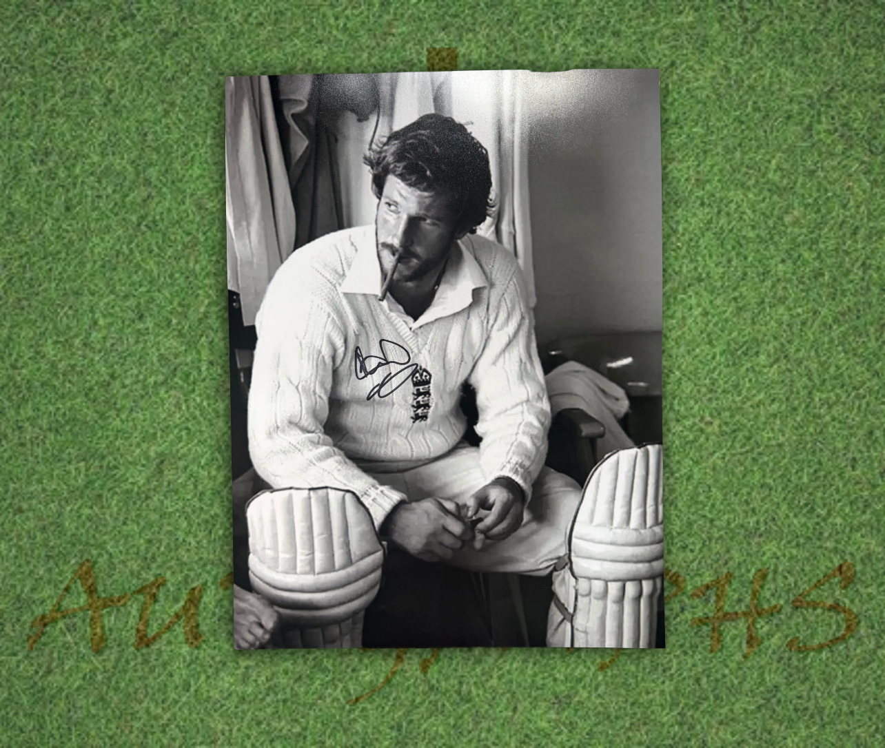 Sir Ian Botham Signed England Cricket 16x12 Cigar Photo