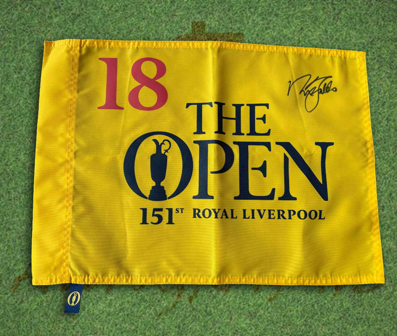 Sir Nick Faldo Signed The Open 151st Liverpool Golf Flag-ZCL Autographs-ZCL Autographs