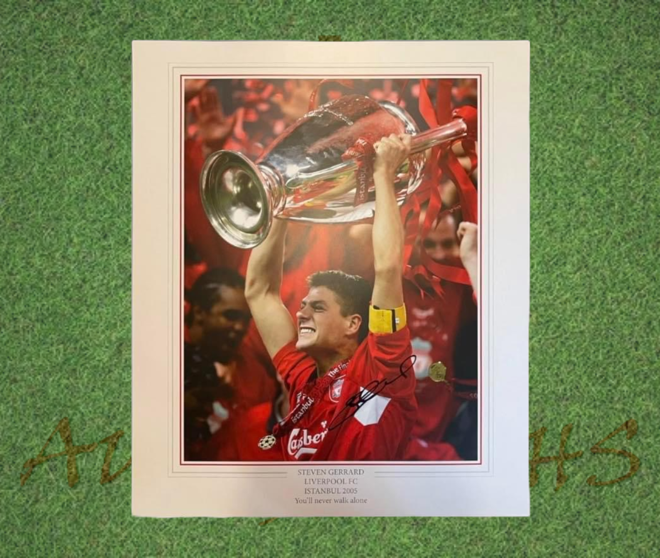 Steven Gerrard Signed 24x20 Liverpool Football Club Poster-Signed Photo-ZCL Autographs-ZCL Autographs