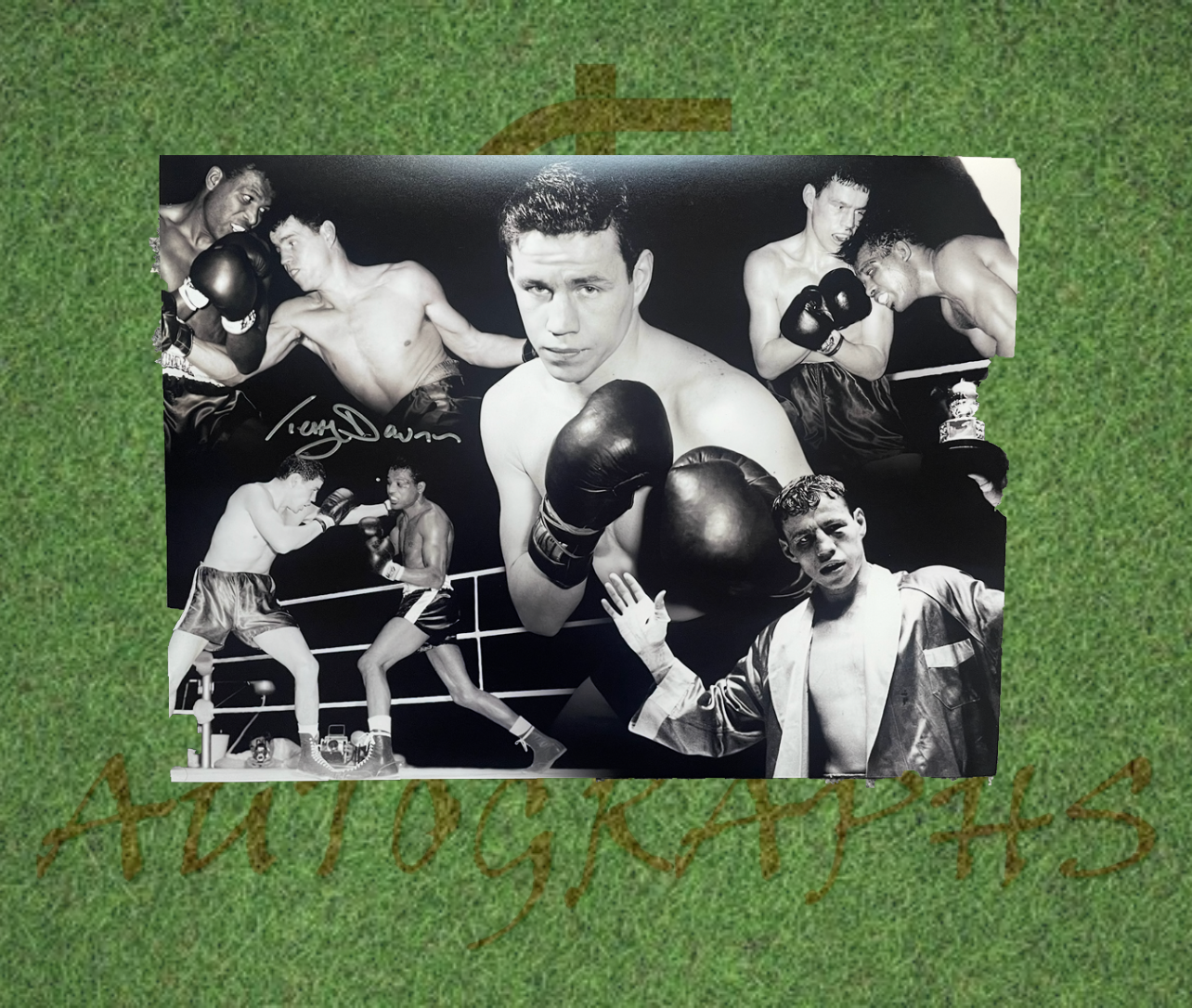 Terry Downes Signed Boxing 16x12 Photo-Signed Photo-ZCL Autographs-ZCL Autographs