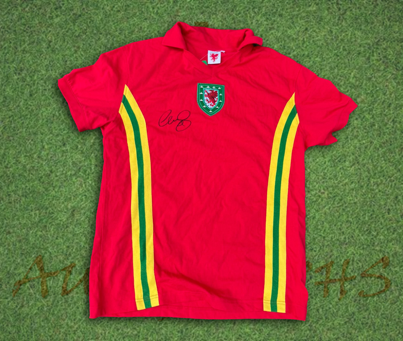 Tom Lockyer Wales Signed 1976 Football Home Shirt-Signed Shirt-ZCL Autographs-ZCL Autographs