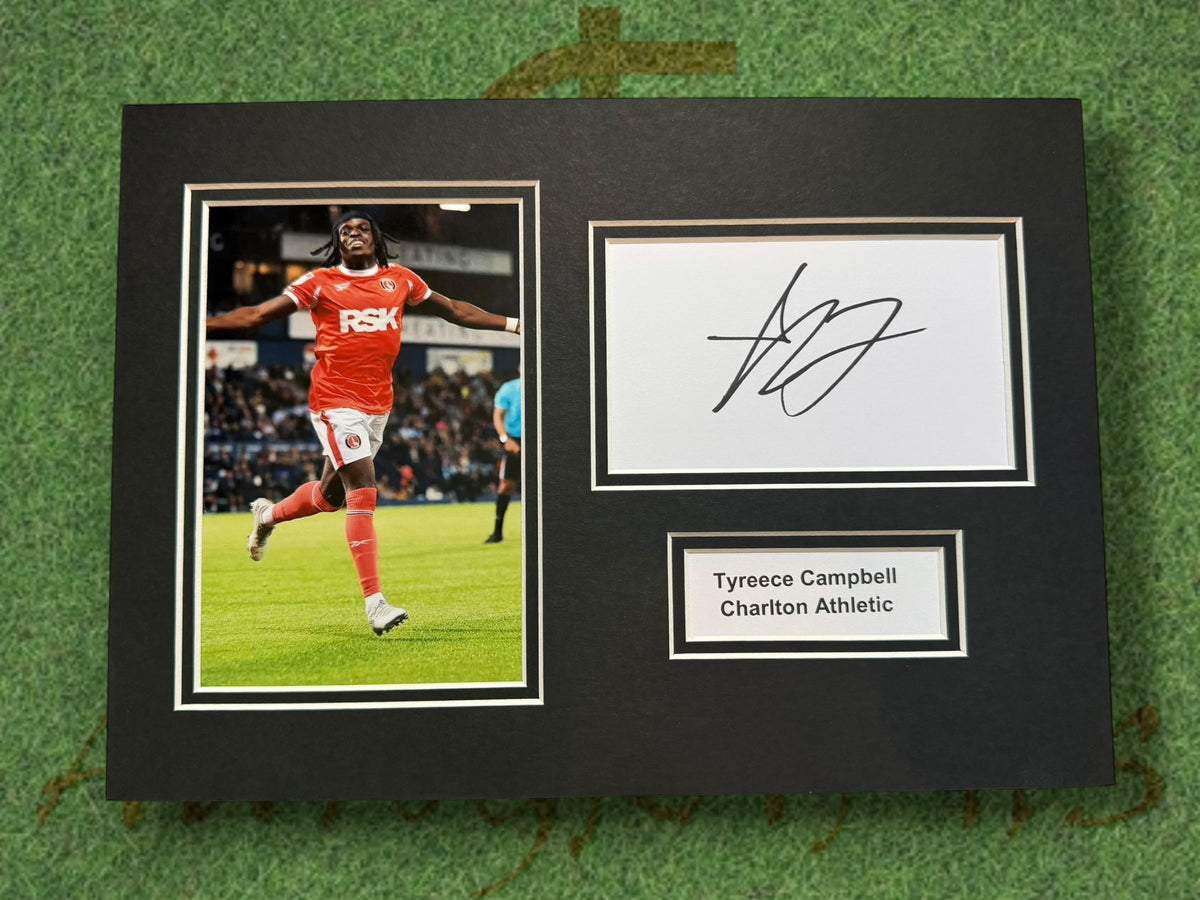 Tyreece Campbell Charlton Athletic Signed Presentation Mount Display-ZCL Autographs