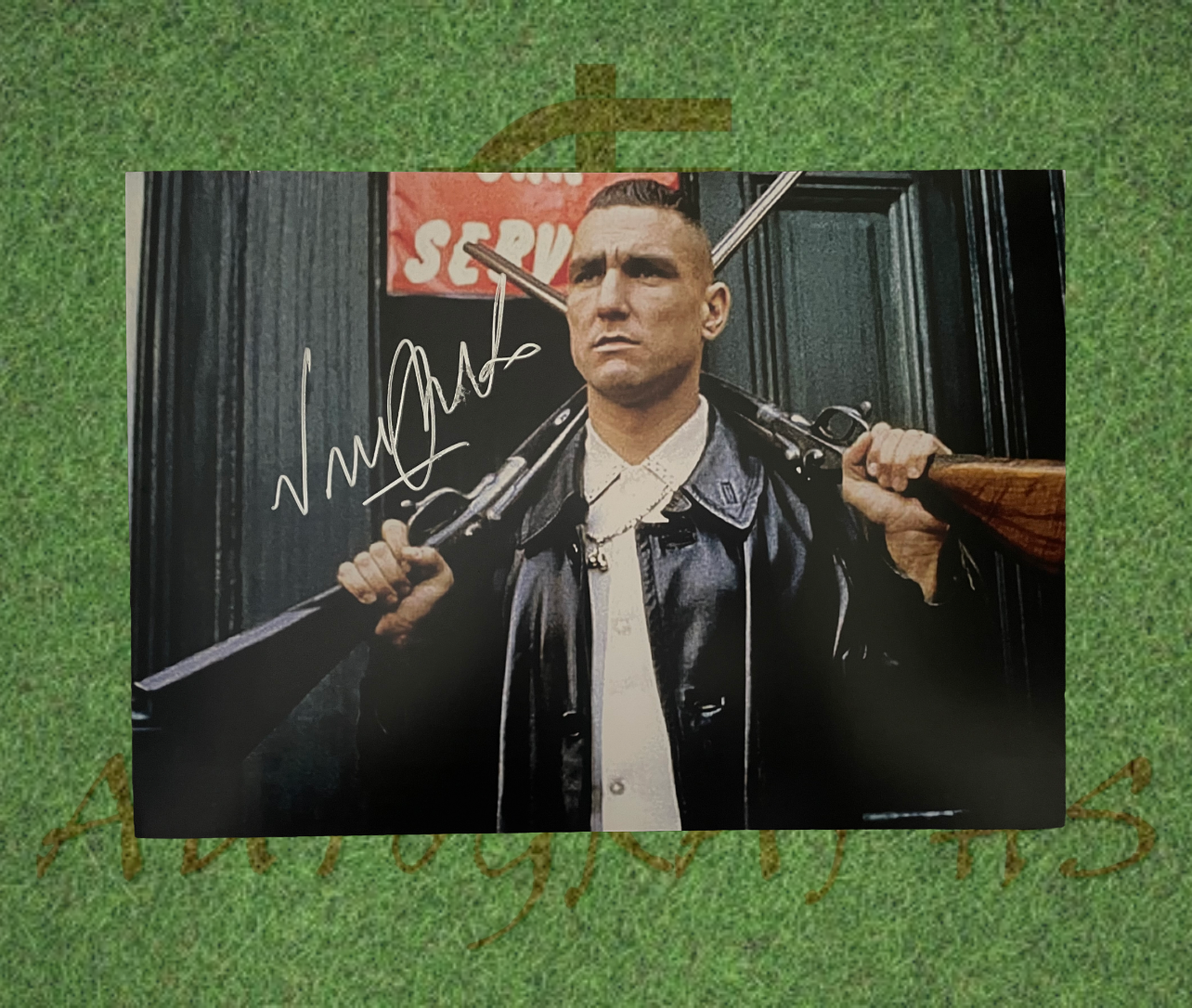 Vinnie Jones Signed 42x30cm Lock, Stock and Two Smoking Barrels Photo *Seconds*-Signed Photo-ZCL Autographs-ZCL Autographs