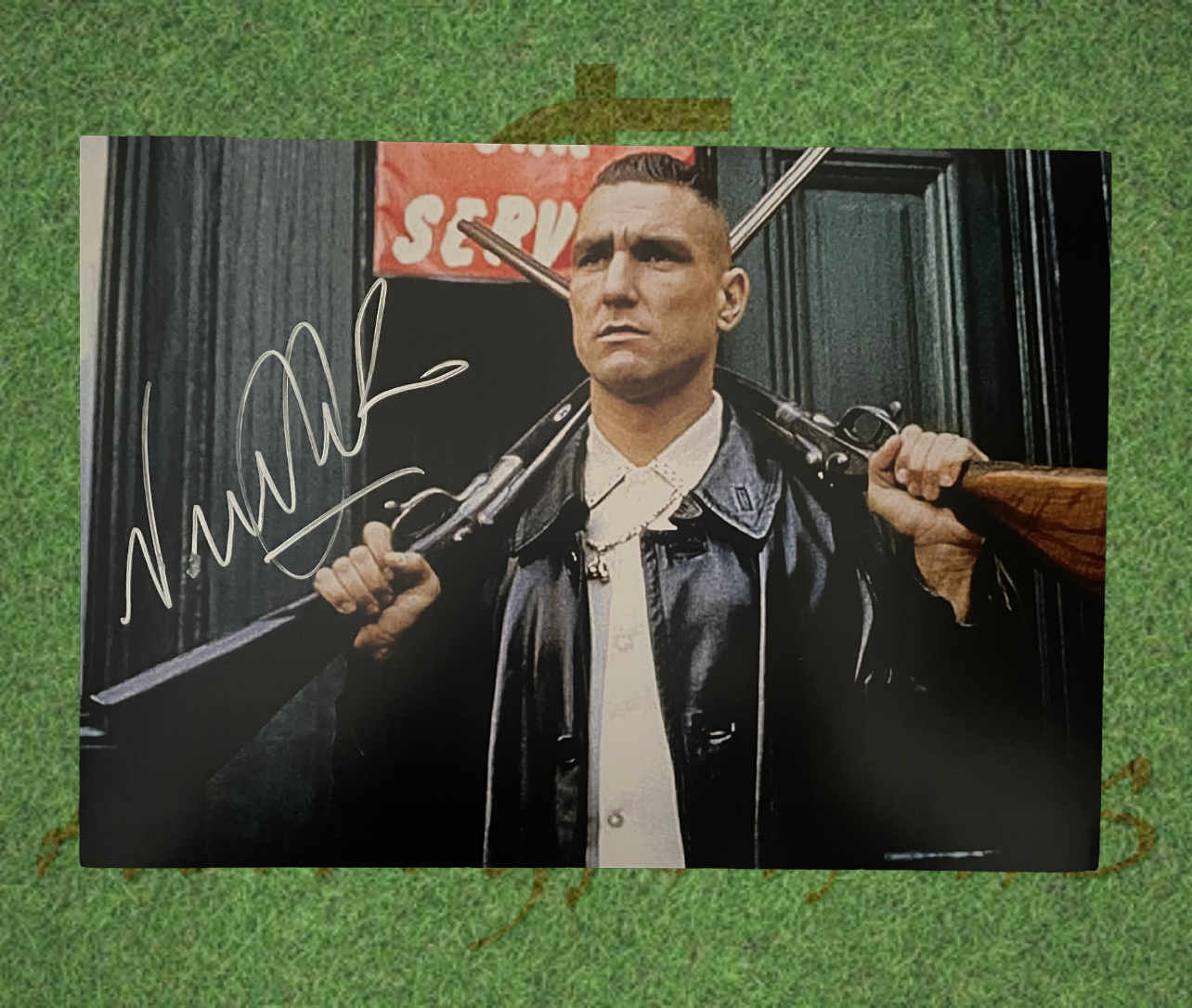 Vinnie Jones Signed 42x30cm Lock, Stock and Two Smoking Barrels Photo *Seconds*-Signed Photo-ZCL Autographs-ZCL Autographs