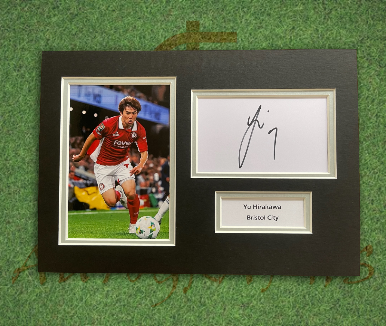 Yu Hirakawa Bristol City Signed Presentation Mount Display-Signed Presentation Display-ZCL Autographs-Home Kit 2025-ZCL Autographs