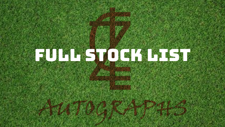 ZCL Autographs - Full Stock List-ZCL Autographs