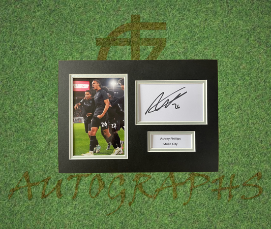 Ashley Phillips Stoke City Football Club Signed Presentation Mount Display