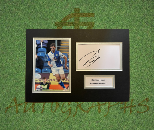 Dominic Hyam Blackburn Rovers Football Club Signed Presentation Mount Display