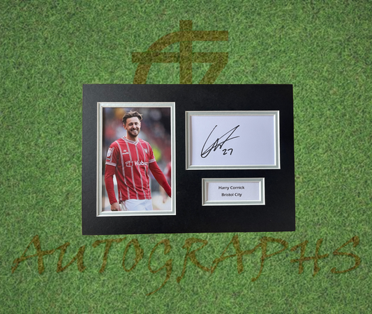 Harry Cornick Bristol City Signed Presentation Mount Display