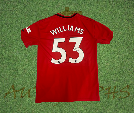 Brandon Williams  Signed Manchester United Football Club 2019/20 Home Shirt