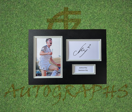Joshua Key Swansea City Football Club Signed Presentation Mount Display