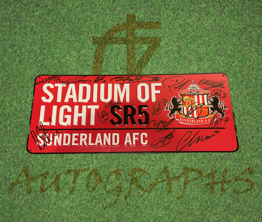 Sunderland AFC 2024/25 Squad Signed Street Sign