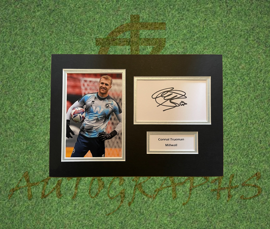 Connal Trueman Millwall Football Club Signed Presentation Mount Display
