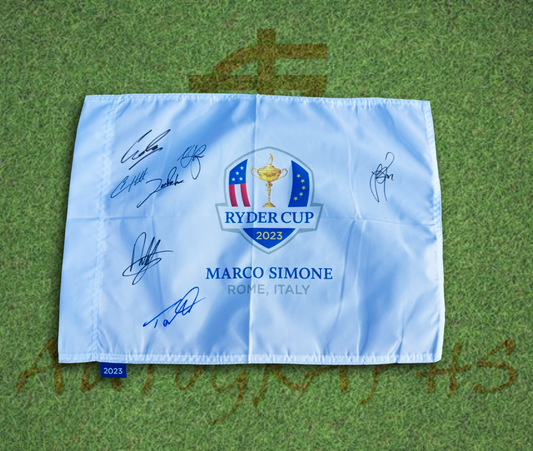 2023 Ryder Cup Signed Team Europe Flag-ZCL Autographs-ZCL Autographs