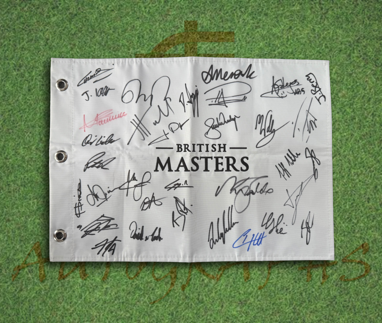 2026 British Masters Signed Golf Pin Flag 1