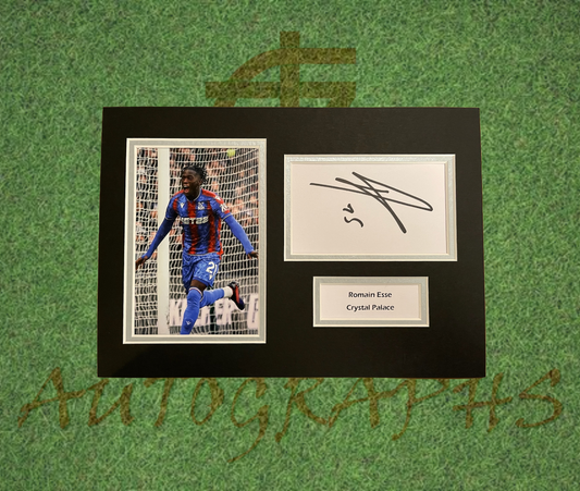 Romain Esse Crystal Palace Football Club Signed Presentation Mount Display