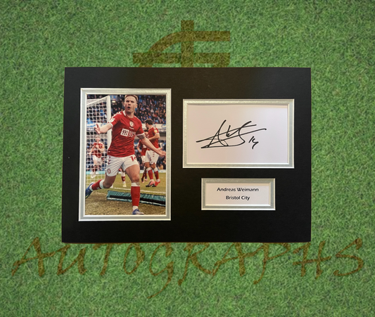 Andi Weimann Bristol City Signed Presentation Mount Display