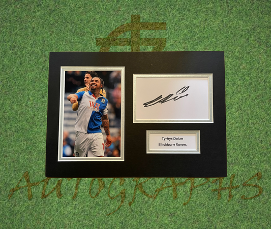 Tyrhys Dolan Blackburn Rovers Football Club Signed Presentation Mount Display