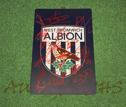 West Bromwich Albion Football Club Signed 2024/25 Squad Metal Sign