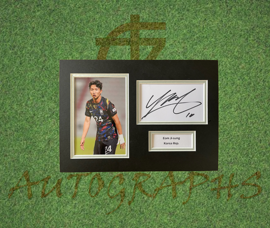 Eom Ji-Sung #엄지성 South Korea Football Signed Presentation Mount Display