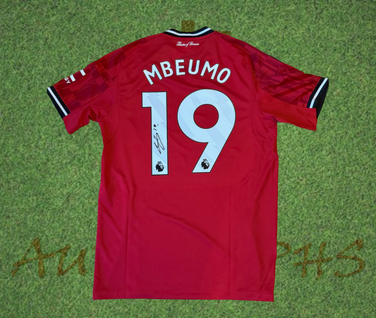 Bryan Mbeumo Signed Manchester United Football Club 2025/26 Home Shirt