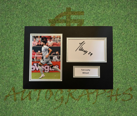 Tom Leahy Millwall Football Club Signed Presentation Mount Display