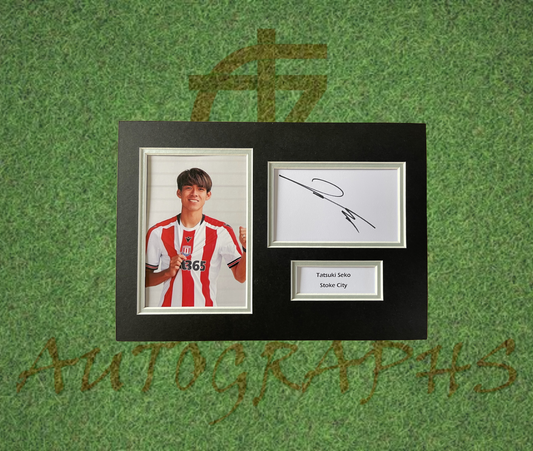 Tatsuki Seko 瀬古 樹  Stoke City Football Club Signed Presentation Mount Display