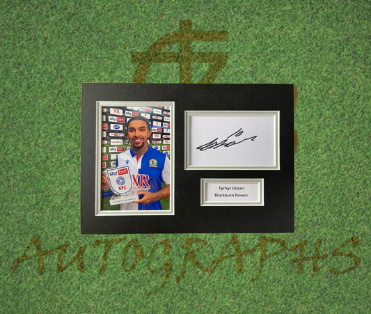 Tyrhys Dolan Blackburn Rovers Football Club Signed Presentation Mount Display
