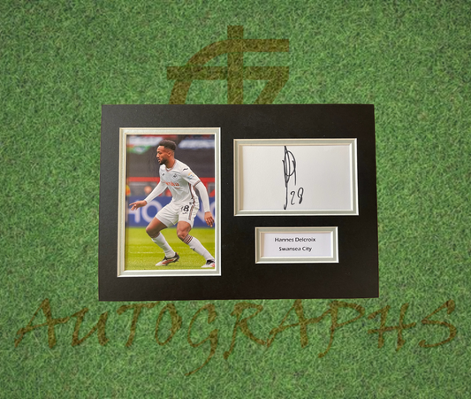 Hannes Delcroix Swansea City Football Club Signed Presentation Mount Display