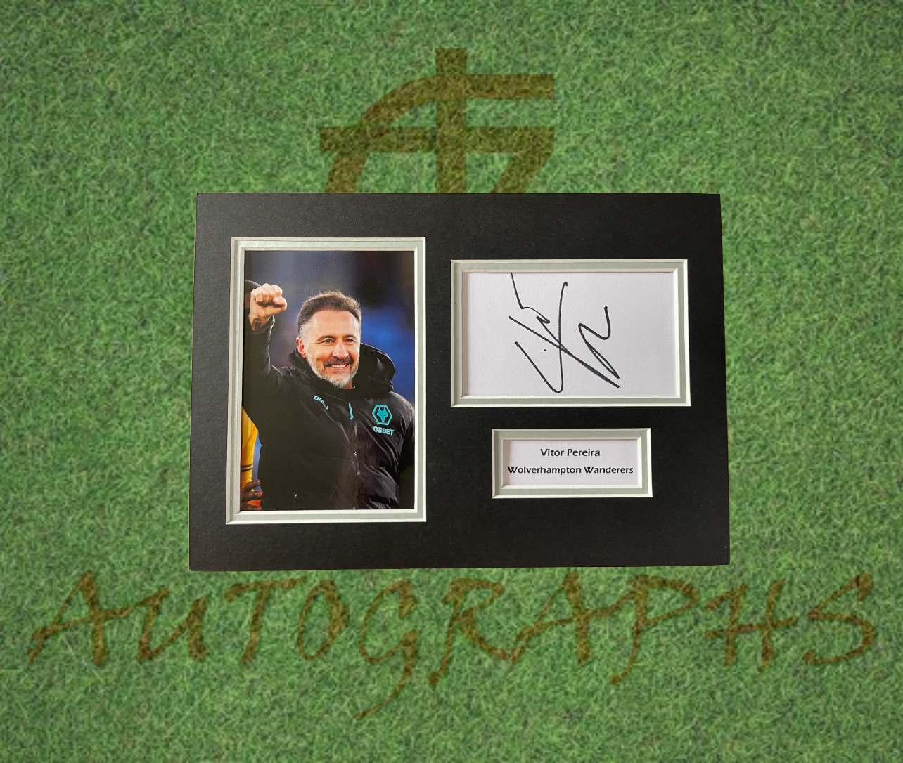 Vitor Peirera Wolverhampton Wanderers Football Club Signed Presentation Mount Display