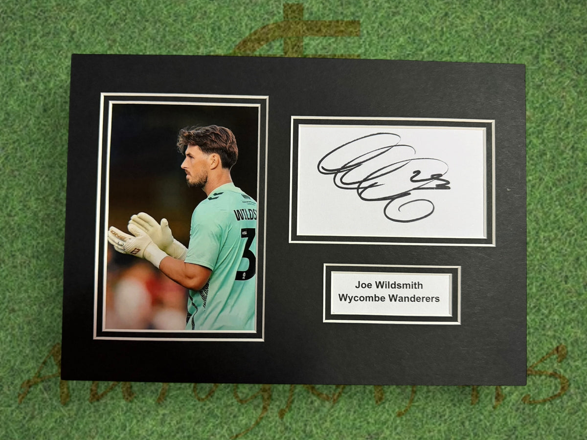 Joe Wildsmith Signed A4 White Card Mount - Wycombe