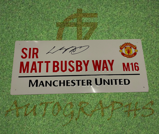 Wayne Rooney Signed Manchester United Street Sign