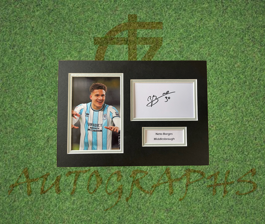 Neto Borges Middlesbrough Football Club Signed Presentation Mount Display