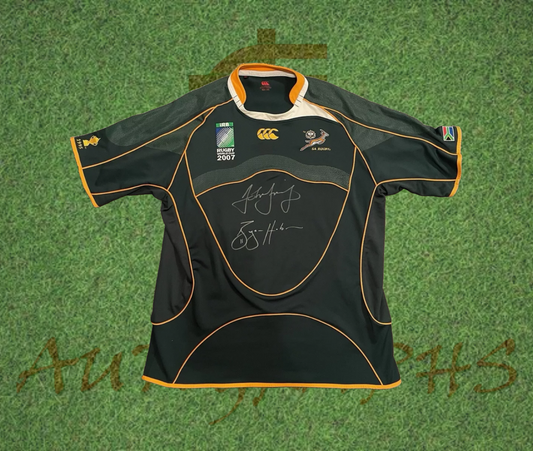 Bryan Habana & John Smit signed South Africa Rugby World Cup 2007 shirt