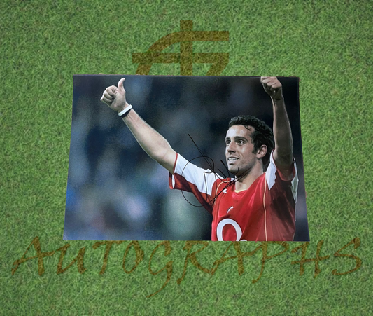 Edu Signed Arsenal Football Club Photo
