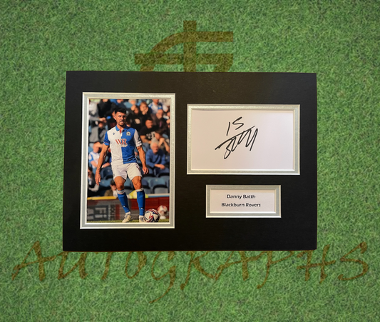Danny Baath Blackburn Rovers Football Club Signed Presentation Mount Display