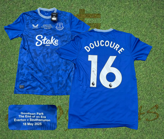 Abdoulaye Doucoure Signed Everton Home Shirt 2024/25 Last Game at Goodison Park-Signed Shirt-ZCL Autographs-ZCL Autographs