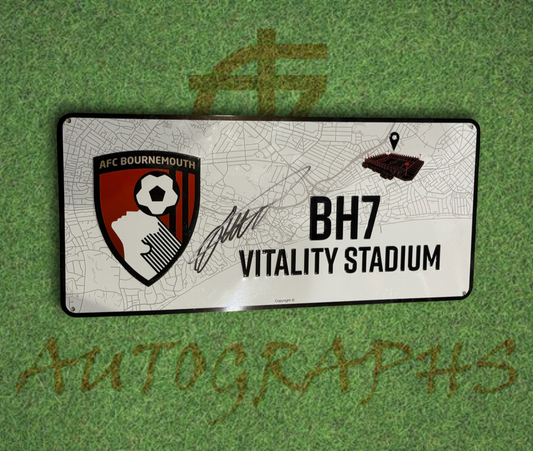 Alex Scott Signed AFC Bournemouth Street Sign