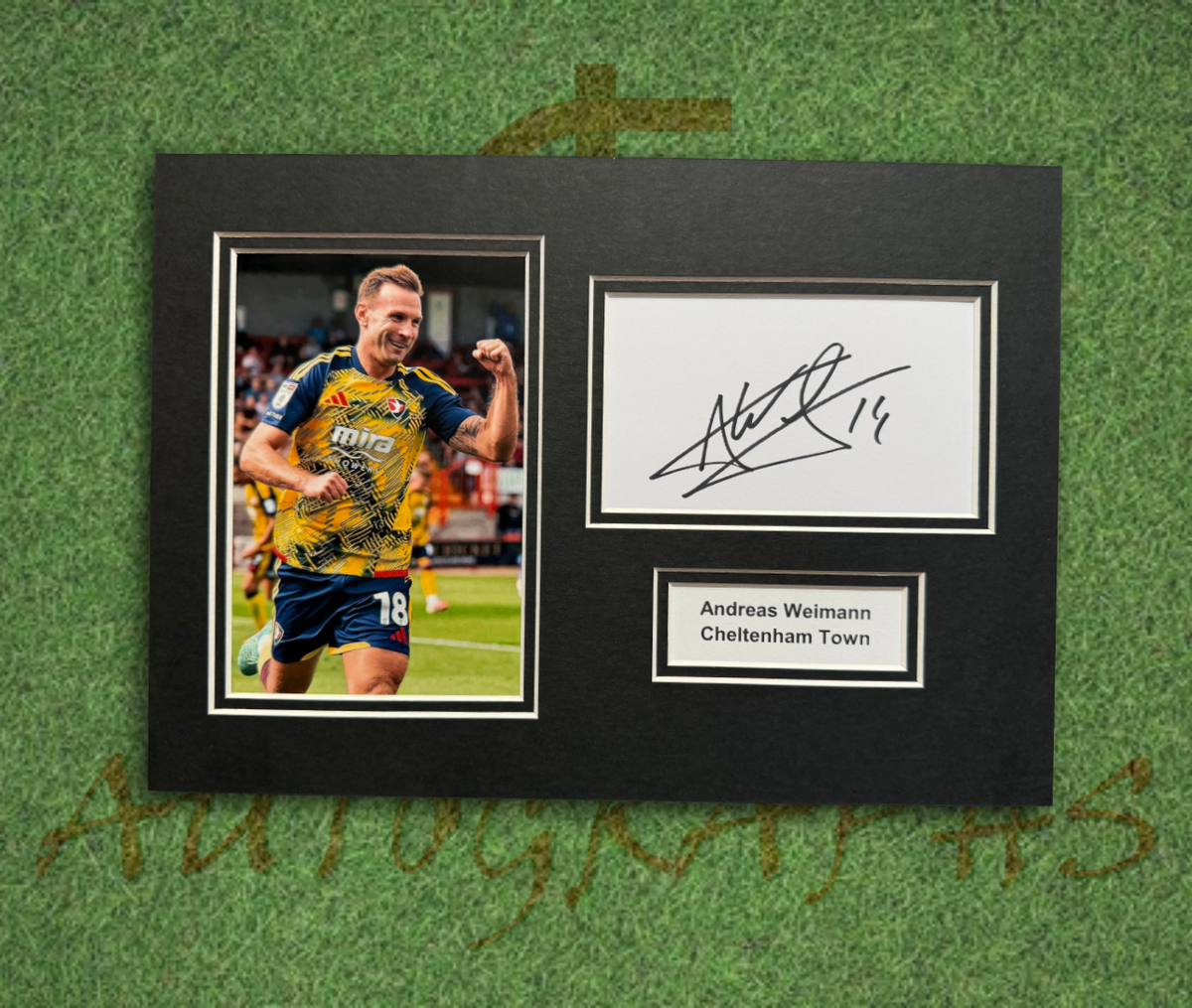 Andi Weimann Cheltenham Town Signed Presentation Mount Display 1