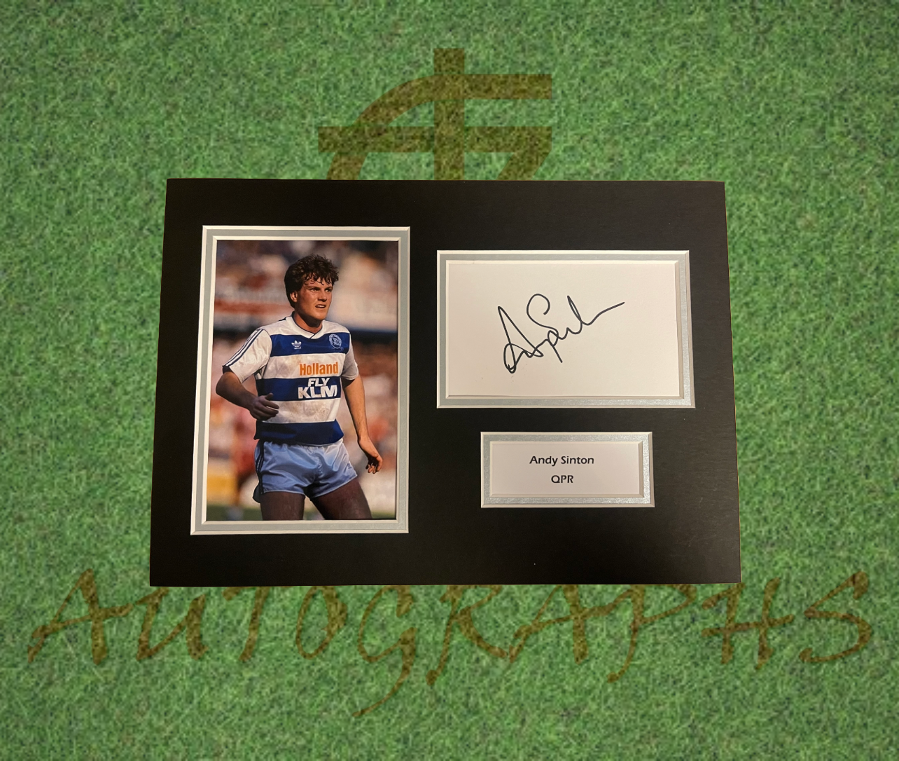 Andy Sinton QPR Signed Presentation Mount Display-Signed Presentation Display-ZCL Autographs-ZCL Autographs