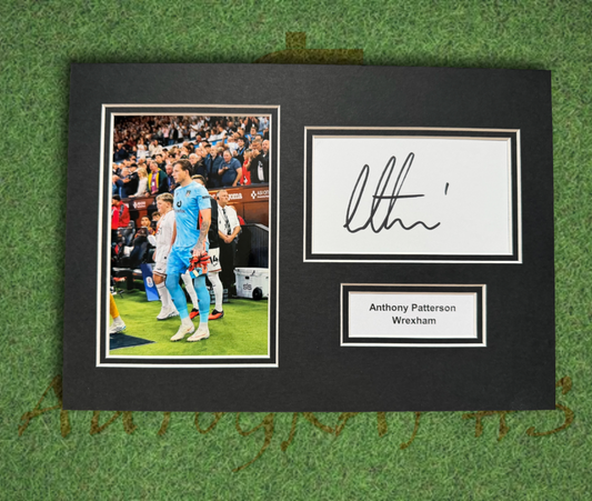 Anthony Patterson Wrexham Signed Presentation Mount Display-ZCL Autographs