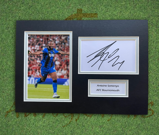 Antoine Semenyo AFC Bournemouth Football Signed Presentation Mount Display-Signed Presentation Display-ZCL Autographs-ZCL Autographs