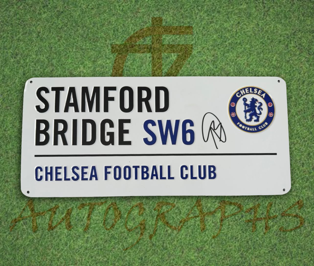 Ashley Cole Signed Chelsea Football Stamford Bridge Street Sign 1
