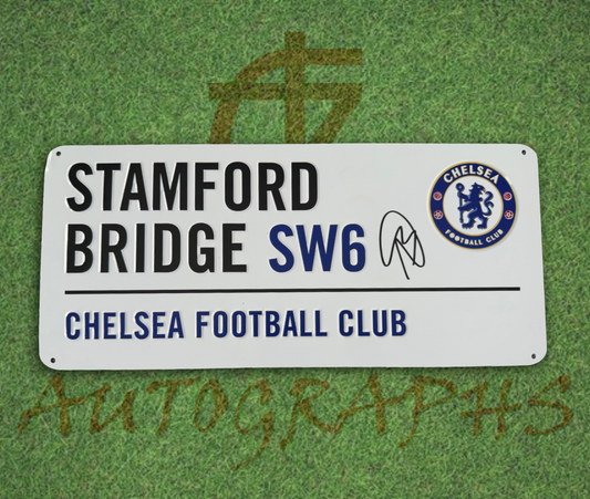 Ashley Cole Signed Chelsea Football Stamford Bridge Street Sign 1