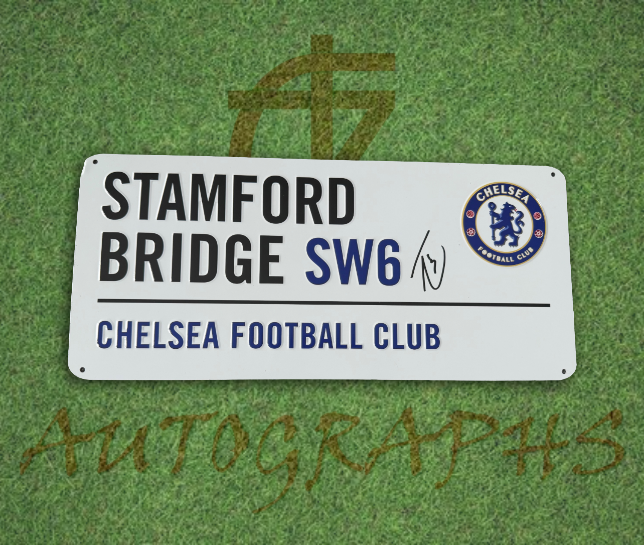 Ashley Cole Signed Chelsea Football Stamford Bridge Street Sign 2